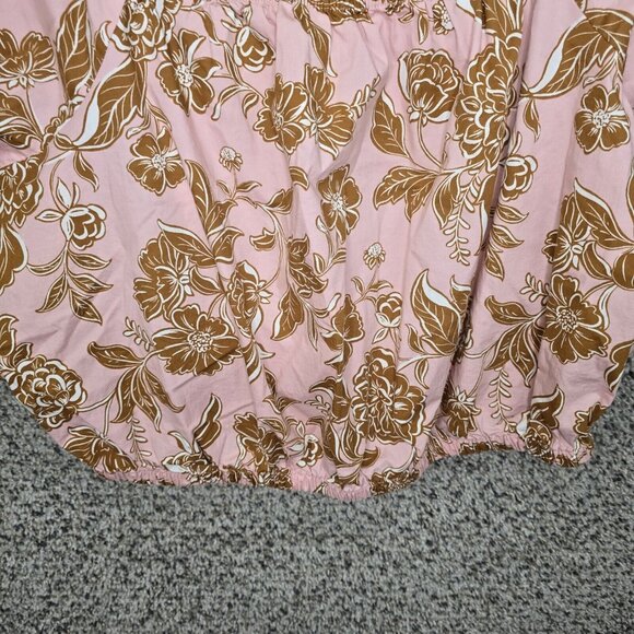 Lane Bryant Top Womens Plus 22/24 Pink Cropped Floral Print Off The Shoulder - Picture 5 of 7